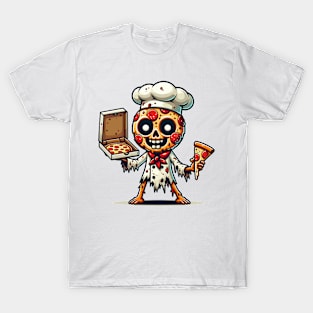 Slice of Fright: Pizza Zombie Chef T-Shirt